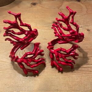 Zara coral bracelets - red